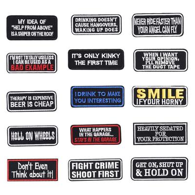 Set of Rectangular English Alphabet Embroidered Patches for Clothing, Bags, and Accessories
