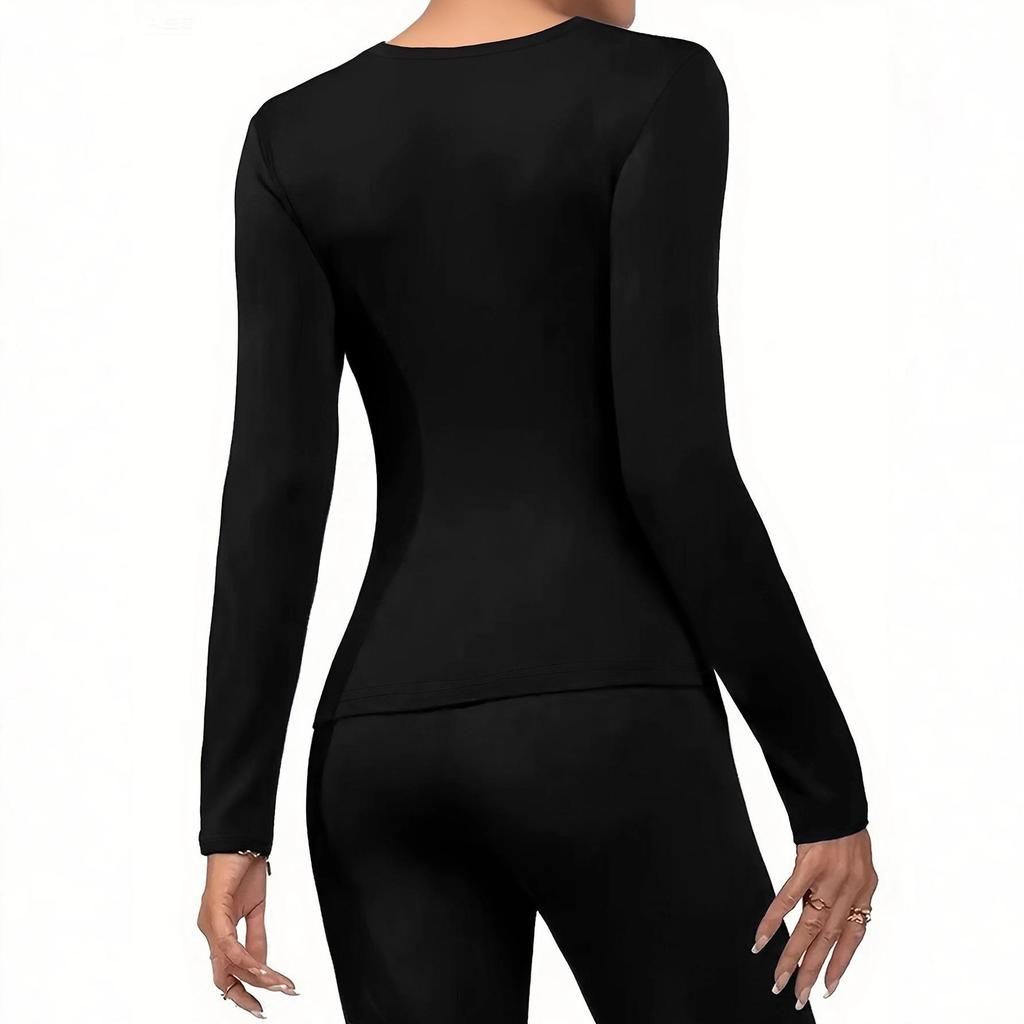European & American Cross-border Autumn/Winter Women's Antibacterial Warm Hoodie - Fashionable Sexy Base Layer