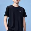 Li Ning Quick-Dry Breathable Round Neck Solid Color T-Shirt Men Tops Black ATSS797-1