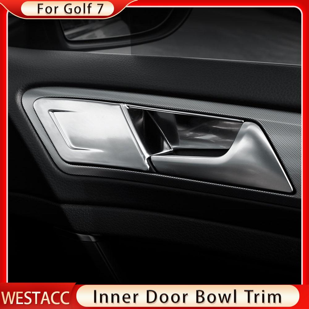 ABS Autotürgriff-Panel-Abdeckungsverkleidung für Volkswagen VW Golf 7 7.5 MK7 MK7.5 2013- Türsitzverriegelungsknopfpanel