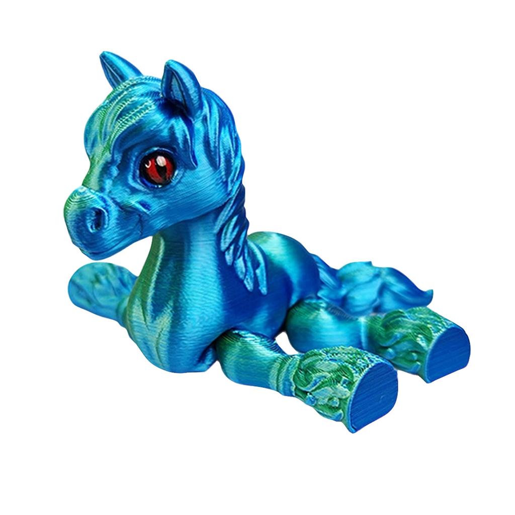 3D PrintedModel Equine Desktop Ornament Flexible Plastic Animal Sculpture Suitable For Desk Decoration, Collecting And Children
