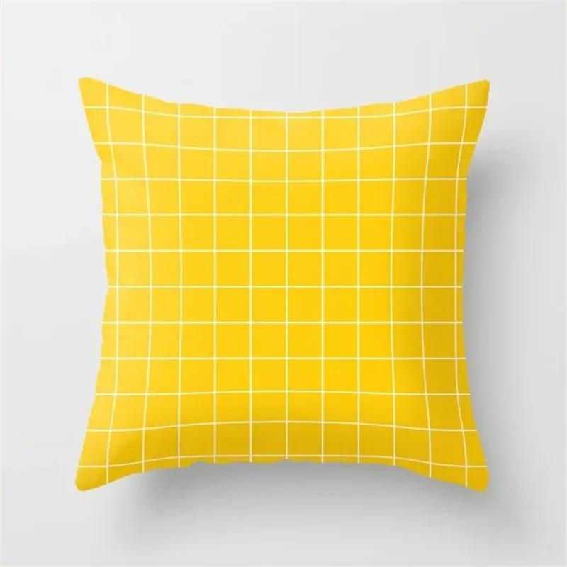 Flower Decoration Yellow Pillowcase Office Living Room Home Pillowcase Car Ornaments