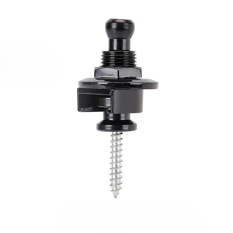 

1pc New Guitar Strap Fixed Tail Nail Lock Shoulder Strap Button Non-Slip Antirust Bass Nut Metal Advanced Instrument Accessories чорний