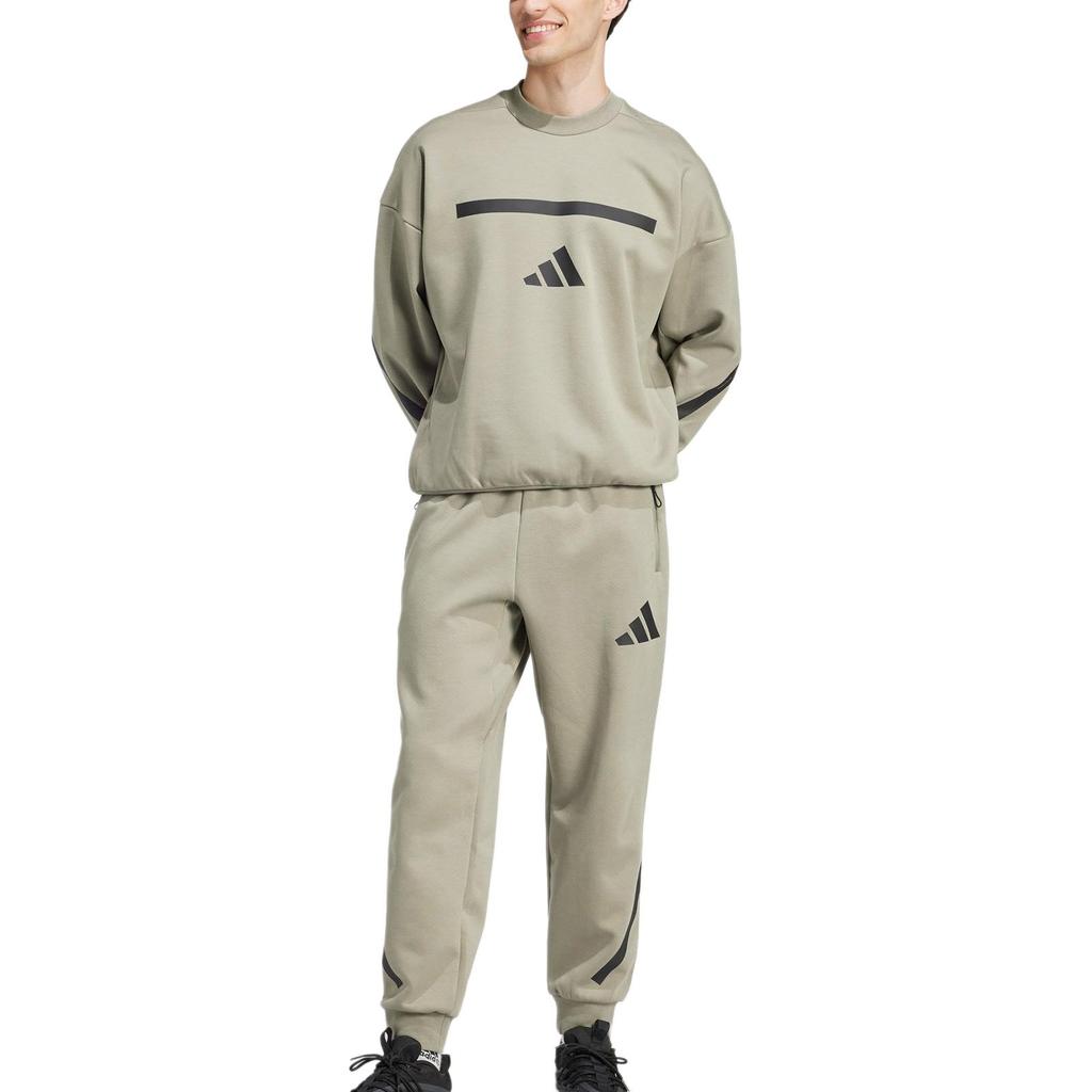 Adidas Z.N.E. Sweatshirt Comfortable Lightweight Warm Crewneck Men Sweatshirt Earth-Brown JE3076