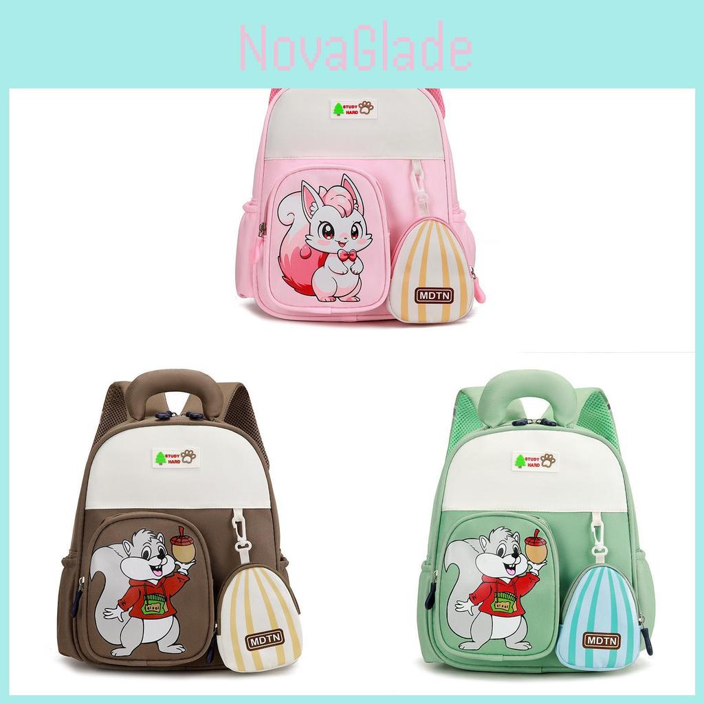 Cute Cartoon Girl Kids Backpack With Oxford Fabric For School Education And Adjustable Arched Shoulder Straps