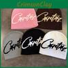 Knitted Warm Acrylic Hat Men Women Letter Print Cold Season Headgear Fall Winter
