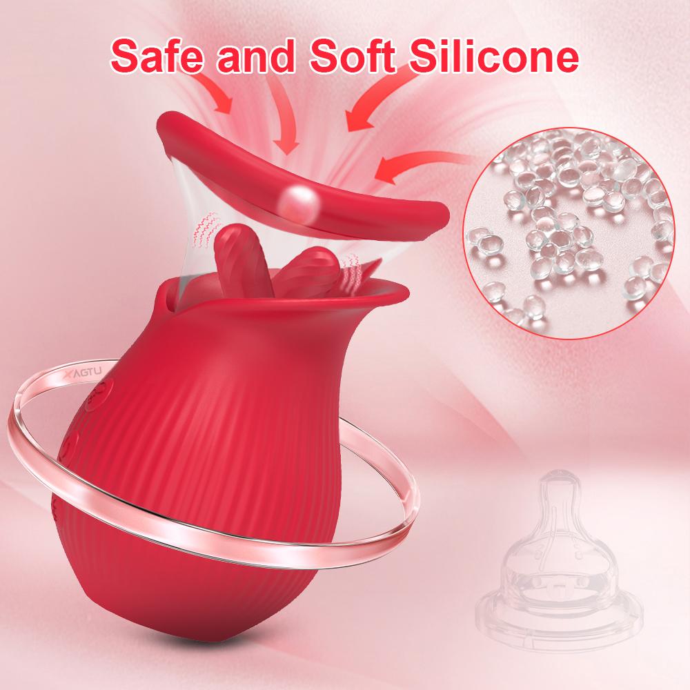 Powerful Vibrator Toy for Women Licking Sucking Vacuum Stimulator Oral Nipple Clit Sucker Sex Toys Goods for Female Adults