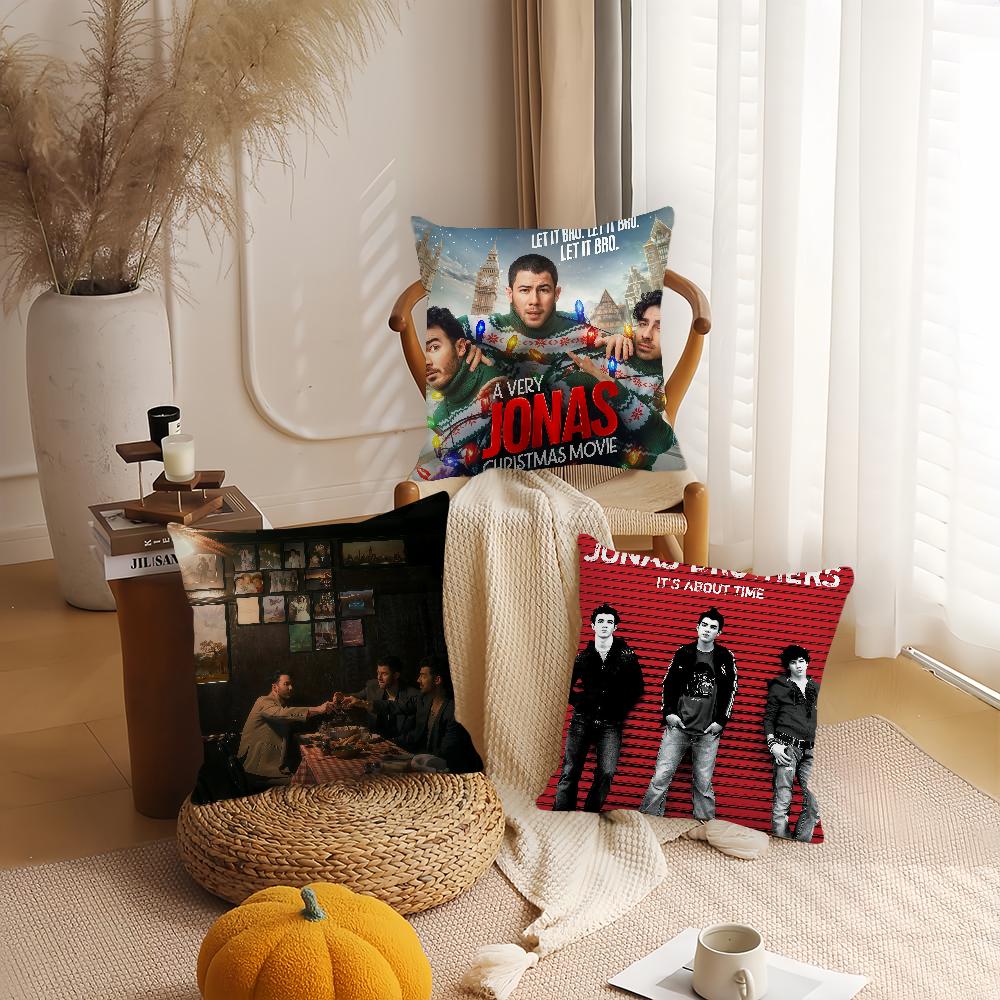 Band J-JONAS B-BROTHERS Pillow Case Applicable Space For Guest Rooms Interiors Cars Office House Decoration