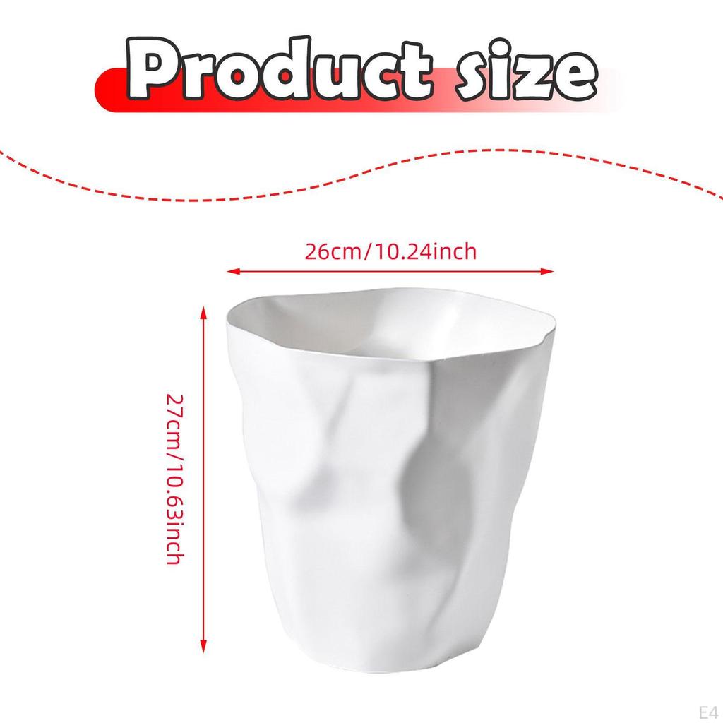 Chic PP Lidless Waste Container for Small Suitable Home Office Bedroom Bathroom Modern