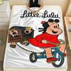 1 Stück Luluzinha Print Flanelldecke, Hohe Qualität für alle Jahreszeiten, Heimdekoration, Wärme und Komfort, Perfekt für Weihnachtsgeschenke
