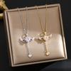 Cupid Angel Heart Necklace with Moving Wings Pendant for Women
