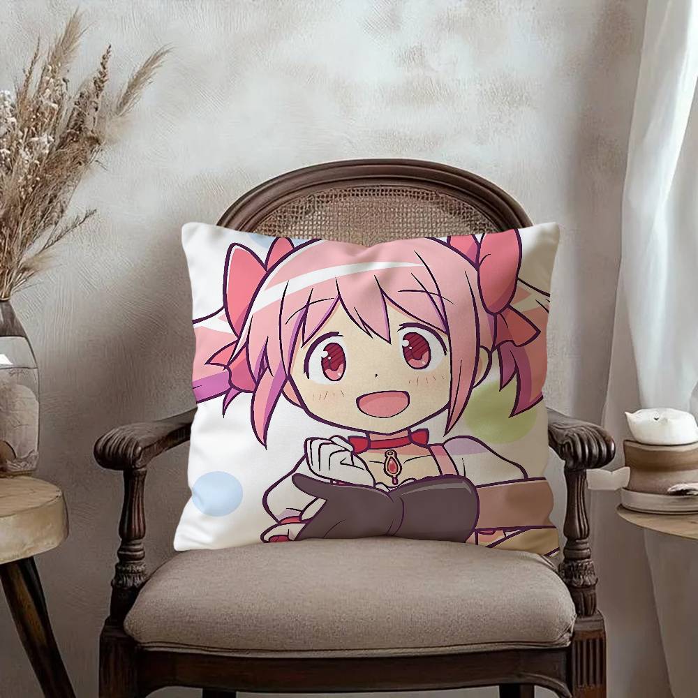 P-Puella Magi K-Kaname Madoka Maple Design Cushion Cover Happy Autumn Harvest decor Holiday Decorati Pillow Cover
