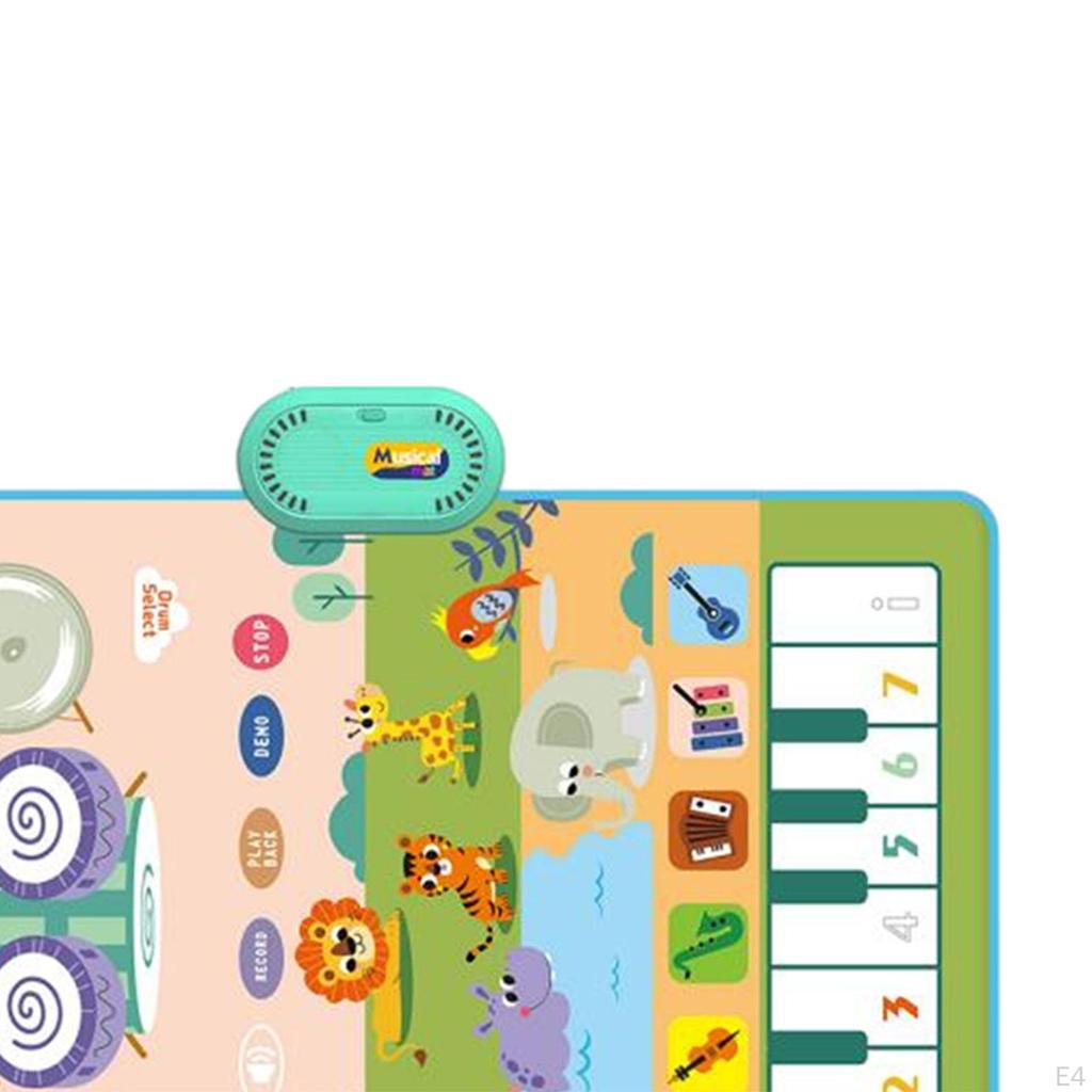 Baby Musical Piano Mat Brain Development & Drum with 6 Keys 2 in 1 for Child