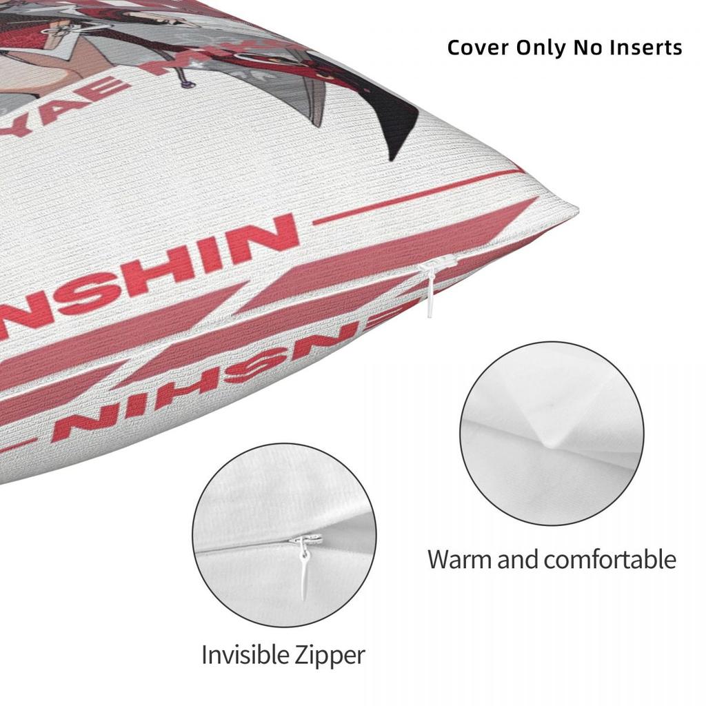 Yae Miko Genshin Impact Printed Pillowcase Cushion Cover Pillow Covers Y2K Bed Decoration Zippered Multi-Size