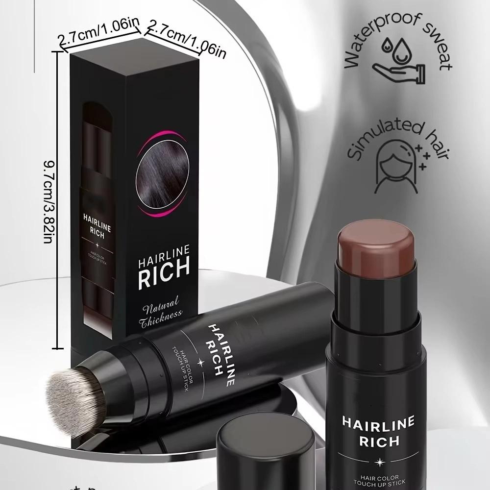2 In 1 Hairline Concealer Pen Waterproof Temporary Hair Color Pen  for Coverage Hair Roots