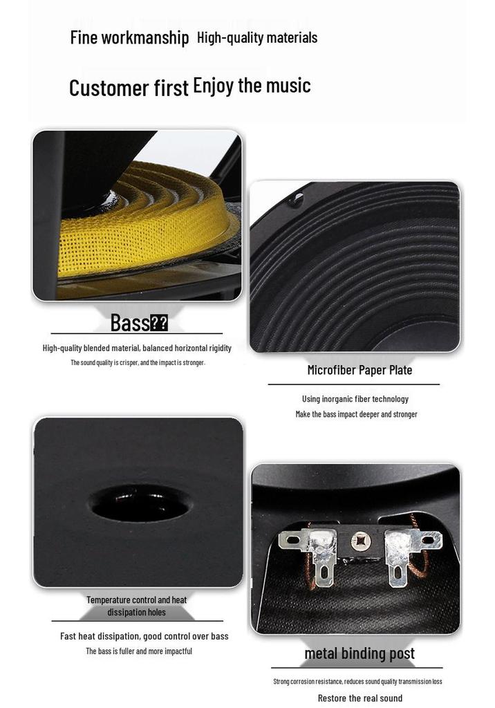 Compact Pull-Rod Suitcase Speaker with High Power, 10''/12''/15'' Sizes, 4-Ohm Imported Bass, Full-Range Sound