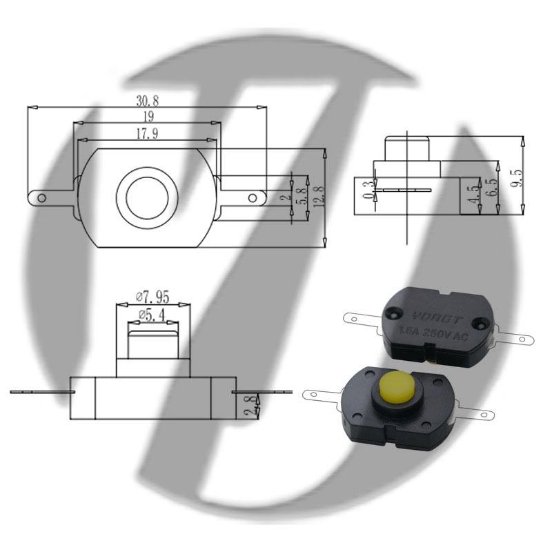 12x12 LED Flashlight Desk Lamp with Self-Locking Power Switch
