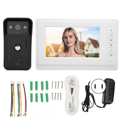 7 Zoll Video Türsprechanlage Türklingel Nachtsicht HD LCD Freisprecheinrichtung Kabel Video Gegensprechanlage Monitor mit