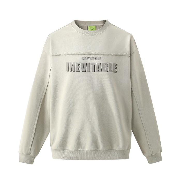 

Осенний свитер с длинными рукавами и круглым вырезом, мужской свободный, большого размера, базовая рубашка с буквенным принтом, повседневный топ, модный бренд 4XL