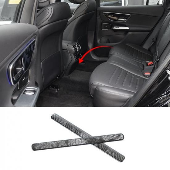 Black Steel Below Car Seat Air Vent Outlet Cover Trim For Benz GLC X254
