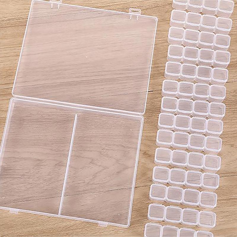 Toka Tasarımı Kap Plastik Kutu Pratik Bölmeli Takı Küpe Boncuk Vida Tutucu Kutu Teşhir Kutusu Saklama Kutusu