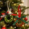 DIY-Stil Baumbehang Ornamente Handgefertigte Pfeifenreiniger Weihnachtsdekoration, Fertige Chenille-Stiele Kranz Bastelbedarf Kreative Partyartikel mit