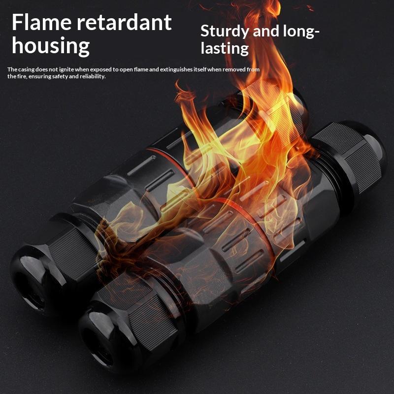 1/3Pcs Wire Connector IP68 Waterproof Cable Connector Quick Connection 2 In 2 Out 2/3 Pin Electrical Terminal Adapter
