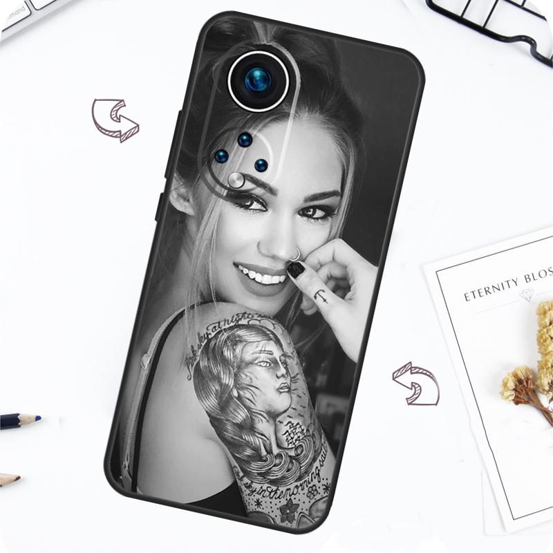 Sexy Sleeve Tattoo Girl Case For Honor Magic 7 Pro 5 6 Lite Honor 200 Pro 50 70 90 X8b X9a X8a X8 X9 X9c X9b Cover