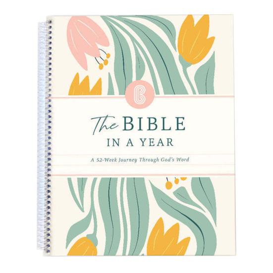 The Bible In A Year 52-Week Bible Study Workbook Spiral Bible Study Guide for Women A Yearlong Bible Study Plan Book