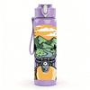 1PC Mountain Biker Rider Retro Character Print 750ml Color Plastic Sports Water Bottle Leakproof Flip Straw Lid Suitable for Sports Office Home Use