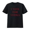 Funny I Vote For Vodka T Shirt Perfect Lovers and Political Humor Fans Vintage Washed Top For Everyday Wear Breathable Unisex