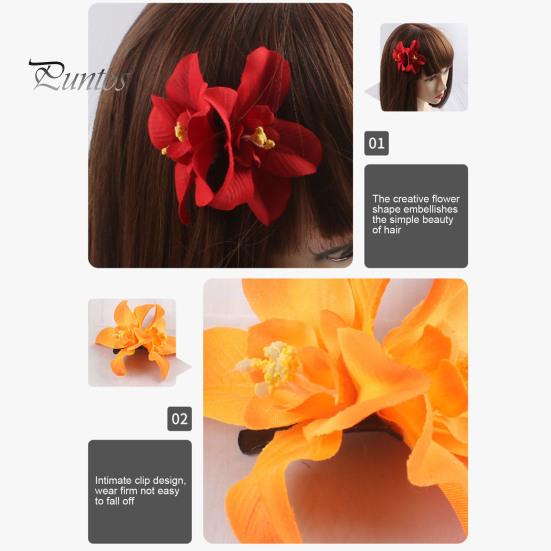 Haarnadel mit Blumendekor im Böhmen-Stil für Damen, Sommer, Strand, Haarspange, Partys, Hochzeiten, Termine, Zubehör