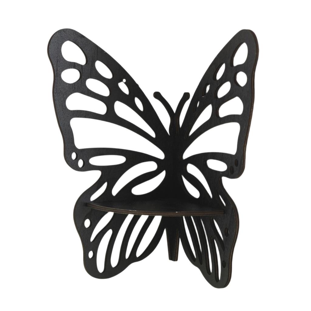 Wooden Craft Butterfly Hollow Storage Rack,  Home Wall Decoration