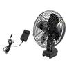 AC/DC Style 8-Inch Dual Function Iron Fan, Electric/Rechargeable, 220V/21V Compatibility