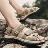 Men Sandal Casual Fashion Sandals Summer Outdoor Soft Non-slip Wear-resistant Beach Shoes Webbing Upper Two-wear Sandals