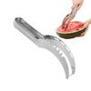 Edelstahl Wassermelonenschneider Obstschneider Tragbares Obstschneidegerät Praktisches Küchenwerkzeug für Camping Reise Grillparty Pool