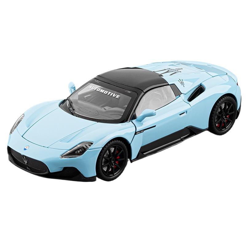 1/24 Maserati MC20 Cabrio Alloy Track Racing Car Model Diecast Metal Sports Car Vehicles Model Sound and Light Children Toy Gift
