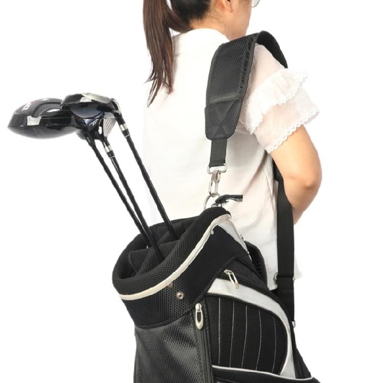 Golfový ramenní popruh s kovovými háčky Nastavitelný polstrovaný ramenní popruh pro golfový bag Příslušenství pro golfový bag