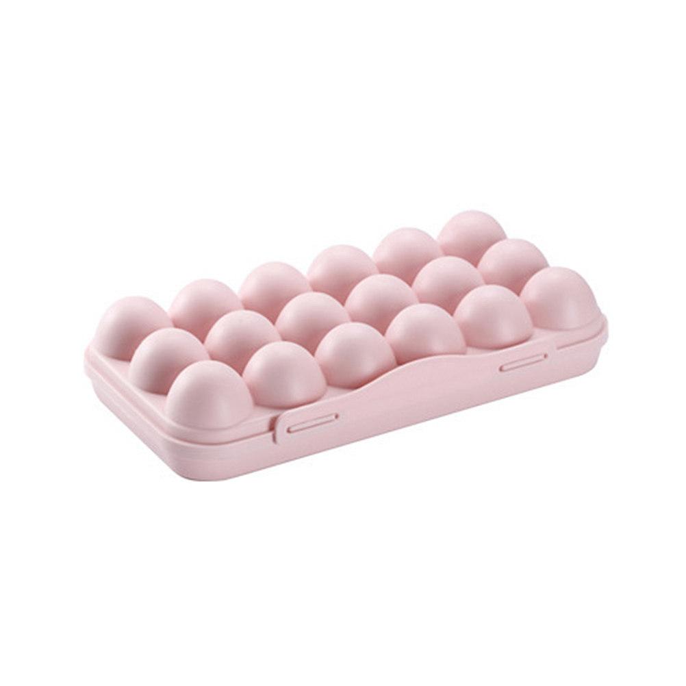 2Pcs Egg Organizer 18 Hole Plastic Storage Box Refrigerator Friendly Size Stackable Freshness Preserving Egg Container Anti