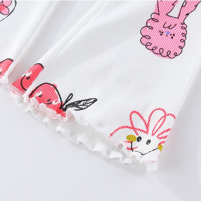 European and American Girls' Stylish Spring/Autumn Bell Bottom Knit Pants
