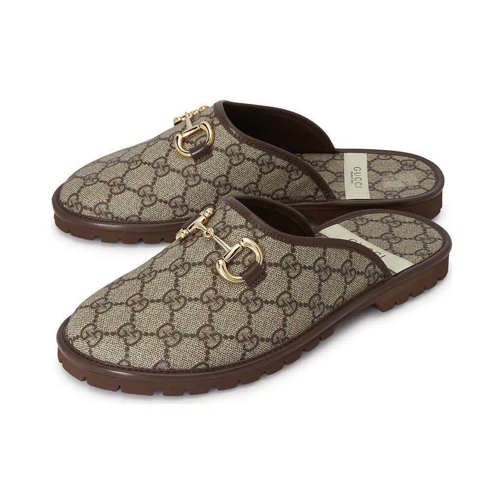 Gucci Gg Slipper Beige Canvas 655571 96G60 9762