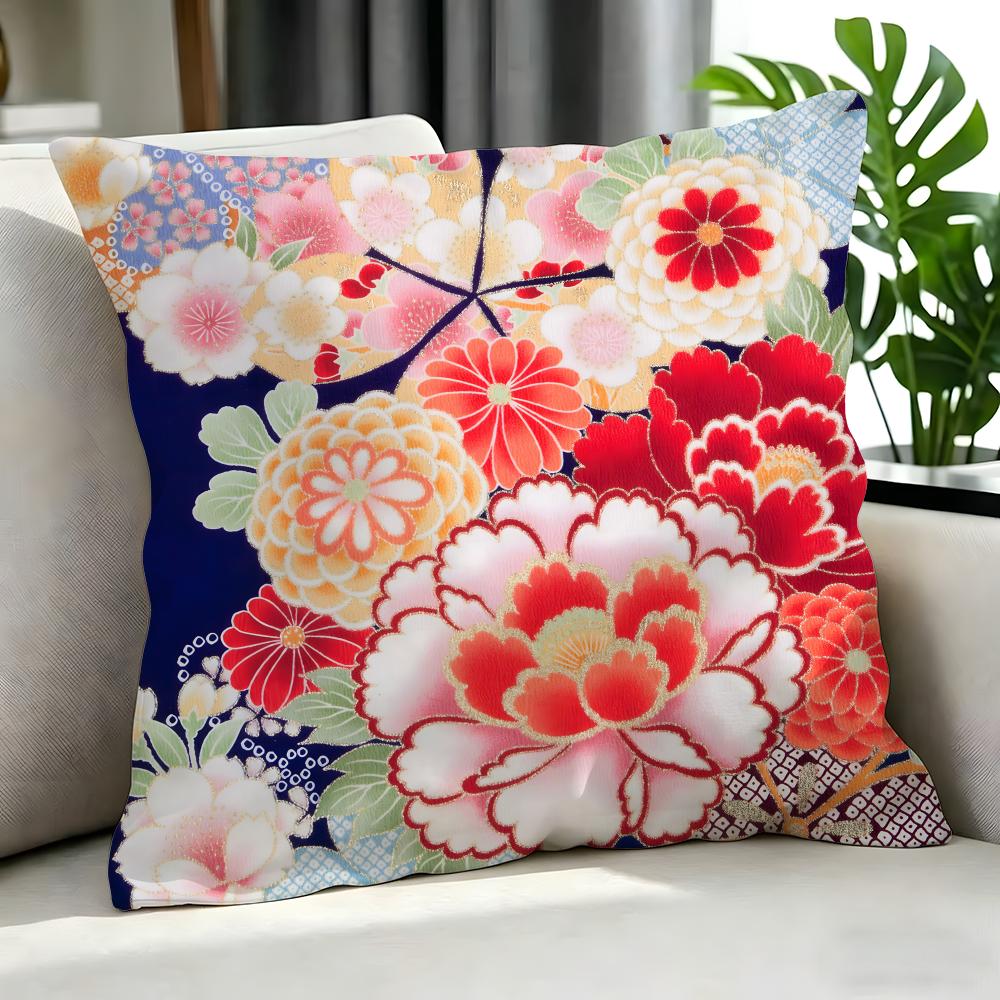 Art CChinese Traditional Floraled Cushion Cover Cushion Cover Set Pcs x x x Pillowcase Decorative Sofa Home Decor