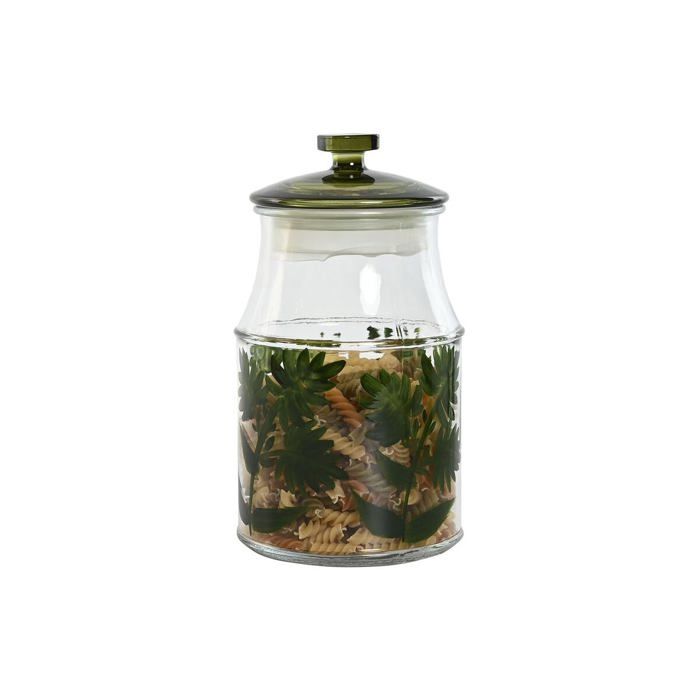 Set of Glass Jars - Home ESPRIT - 1.2 L - 3 Pieces - Multicoloured - 13.04x13.67x18.54 Cm - Food Storage