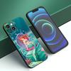 The Little M-Mermaid Phone Case For Apple iPhone 12 13 Mini 11 14 15 Pro Max 7 8 Plus X XR XS SE 2020 2022 Black Silicone Case