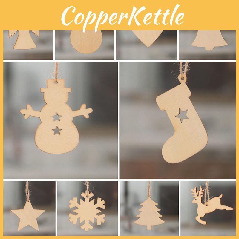 Elegant Christmas Wood Chip Ornaments For Charming Tree And Home Decoration