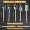 7 PCS Rotary Tool Wood Carving Bit Set 3 Mm Shank White Steel Wood Carving Drill Set For Wood Metal Carving Abrasive Dremel Tool