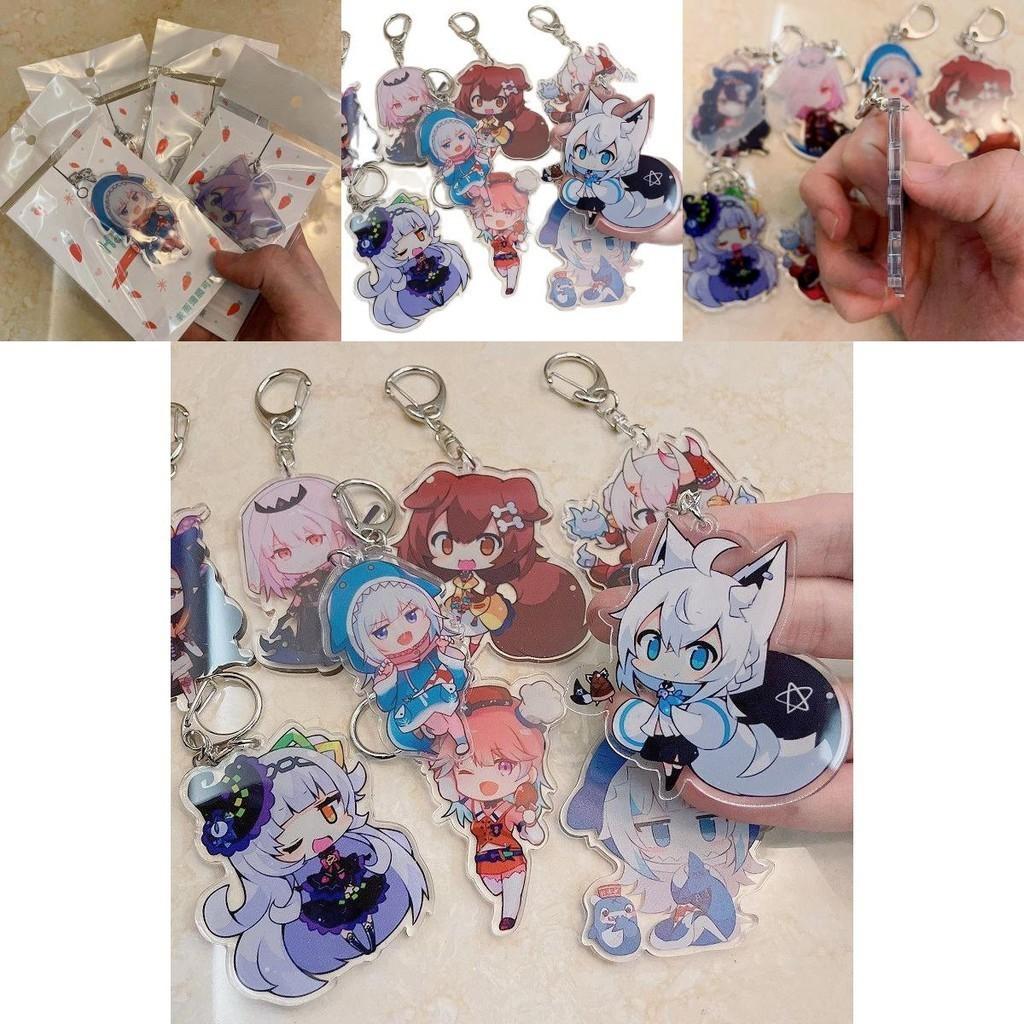 Stunning Hololive Vtuber Keychain Featuring Gawr Gura Mori Usada Fubuki Suisei For Anime Fans