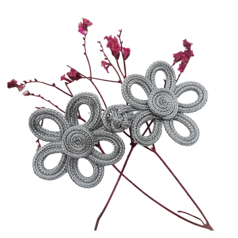 Hand Sewing Button Fasteners Chinese Knot Closure Cheongsam Frog Buttons Gold Silk Buckle Clothes Tang Suit Decoration