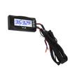 Motorcycle Blue Lighting LCD Water Temperature Gauge Meter 3 Way Connector Wiring Harness Thermometer Kit 16mm 0.63in