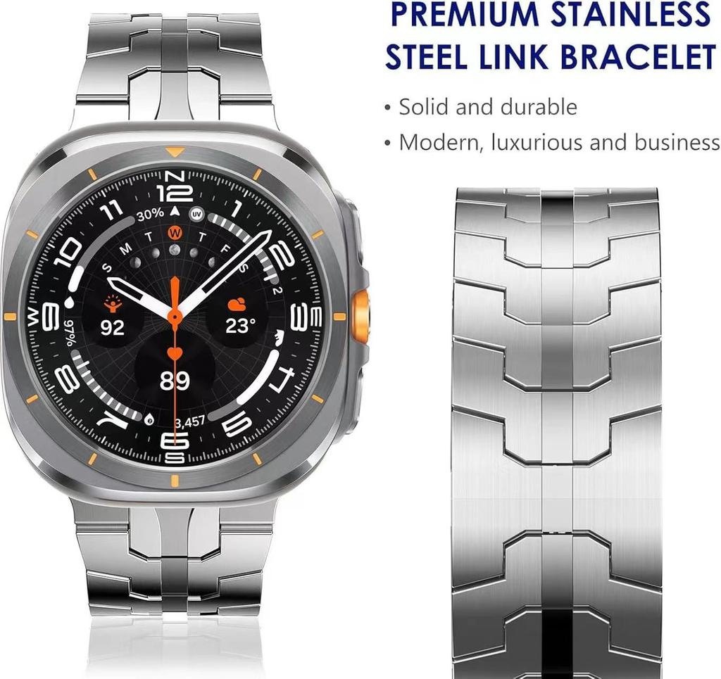 Stainless steel Strap for Samsung Galaxy Watch Ultra 47mm Metal Butterfly buckle Wristband for Galaxy Watch 8-7 Ultra 47mm Band
